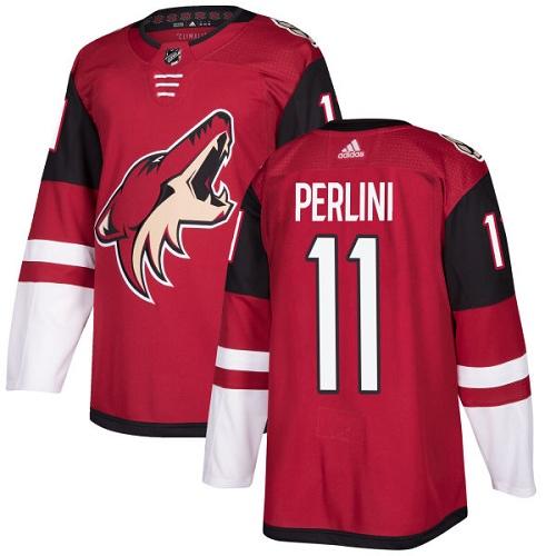 Adidas Men Arizona Coyotes 11 Brendan Perlini Maroon Home Authentic Stitched NHL Jersey